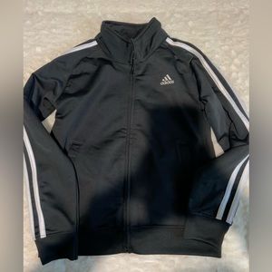 Girls Adidas long sleeve full zip track jacket
